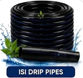 Coil of ISI certified drip irrigation pipe with an inline fitting